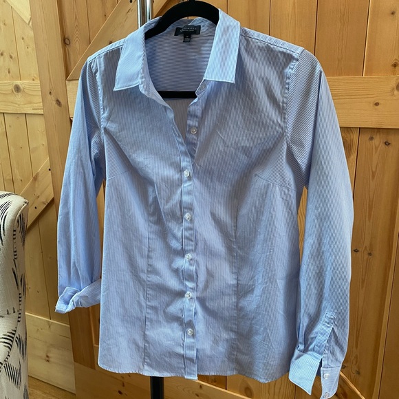 The Limited blue and white stripe button down. - Picture 4 of 4
